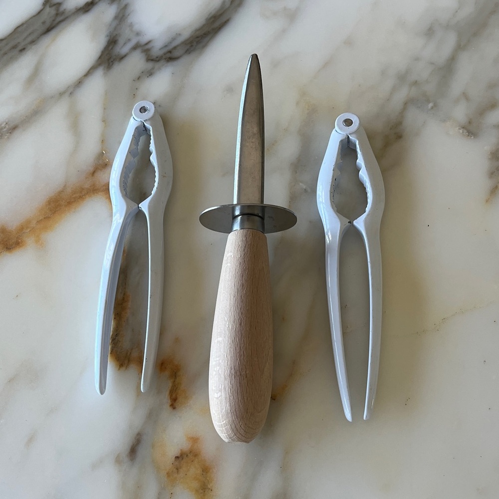 Oyster -clam knife & 2 seafood crackers